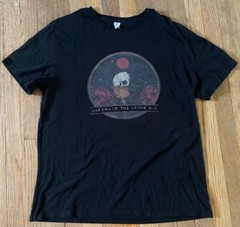 Queens Of The Stone Age Skull Band T-Shirt, Black, Men’s XL, Desert Stoner Rock