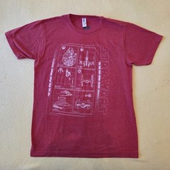 Star Wars/Lucasfilm Two (2) “Medium” T-Shirts – (Darth Vader & Ship Schematics)