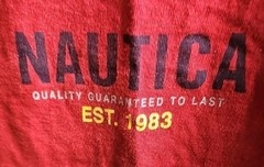 Vintage Nautica Long Sleeve Shirt Men’s Size L Red Nautical Flags Made In Canada