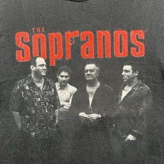 Vintage The Sopranos Shirt Mens Large Black HBO TV Show Promo Tony Soprano