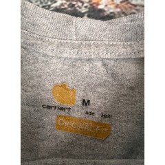 Carhartt Mens K231 Long Sleeve Graphic Logo T-Shirt Gray Original Fit Medium M