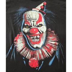 Way To Celebrate! Halloween Black Scary Creepy Clown Graphic T-Shirt Men’s Sz XL