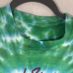 Vintage 1995 RockStalgia Hunter Mountain Festival T Shirt Green Tie Dye 90s Xl