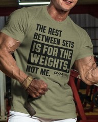 109. Rest Between Sets Funny Motivational Workout Gym T-Shirt for Men