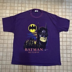 Vintage 1991 Batman Returns Movie Cartoon Comics T-shirt Sz L