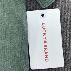 Lucky Brand Shirt Mens Medium Green Venice Burnout Tee Tagless Crewneck Jersey