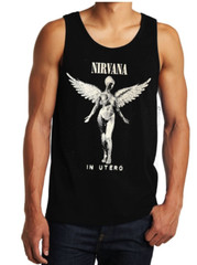 NIRVANA IN UTERO Heavy Metal Band Black Tank Top