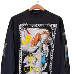Vintage Alice In Chains Wonderland Black Long Sleeve 90s Band Sz L Shirt REPRINT