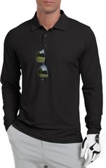 Men’s Long Sleeve Golf Polo Shirt UPF 50+ Quick Dry Lightweight Performance Tee