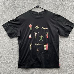 Curative x Manikan Short Sleeve T Shirt Black Size L Chill Vibes Yoga Surf NWT
