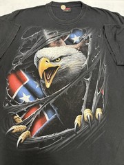 Spiral Direct Eagle Skull Graphic T-Shirt XXL Black Double Sided Gothic Biker