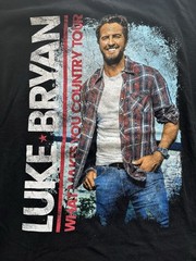 Luke Bryan “What Makes You Country” S/S Black Concert Tee Adult Large Pre-shrunk