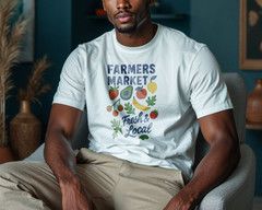 Farmers Market T-Shirt Fresh & Local Organic Produce Graphic Tee Unisex A67