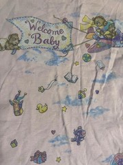 Vintage New Addition maternity pink teddy bear graphic nightgown size L
