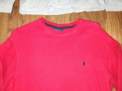 LOT OF 6 Polo Ralph Lauren Long Sleeve Waffle Weave Thermal / Sleepwear Shirts M