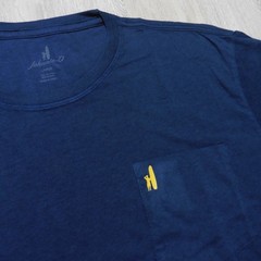 JOHNNIE O Mens L LARGE T SHIRT WAVE RIDER NAVY BLUE YELLOW DALE 2.0 GOLF TEE
