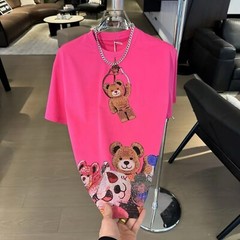 New Men Luxury Rhinestones Fashion T-Shirt High Quality Black White