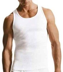 Lote de Camisetas sin Mangas Acanaladas 100% Algodón para Hombres Paquete de 3