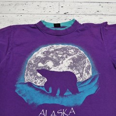 Vintage Alaska Shirt Mens Large Polar Bear Graphic Nature Tee Outdoors 90s