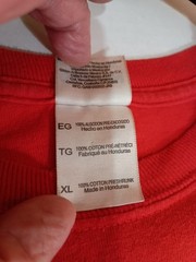 Gildan Mens Red Long Sleeve Logo Pullover XL