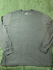 Nike Standard Fit Green Big And Tall Plain Blank Irregular Long Sleeve Size 4XL