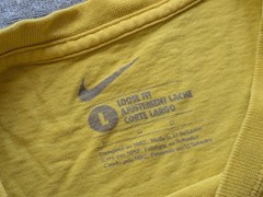 Nike Kobe Bryant Shirt Mens Large Yellow Graphic Tee Basketball Swoosh Athletic