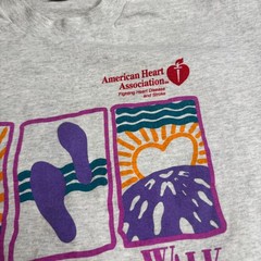 90s American Heart Walk Association Mens XL T Shirt Charity Health Event Vtg