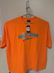 Harley-Davidson Men’s T-Shirt 3XL Annapolis Maryland Short Sleeve Bright Orange