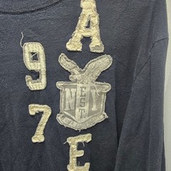 American Eagle Outfitters Black Long Sleeve Shirt with Applique
