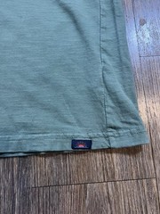 Faherty Sunwashed Organic Cotton Crew Tee Mens S Green Slub Sustainable