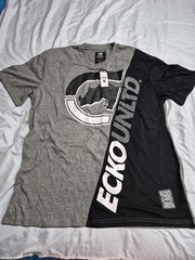 NWT Ecko Unltd Men’s 2XL Graphic T-Shirt Gray Black Colorblock Rhino Streetwear