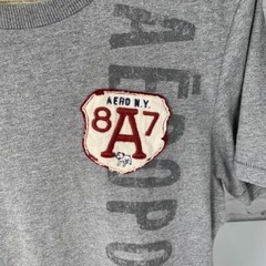 Aeropostale Shirt Men Medium Spell Out NY Dog Patch 87 Retro Work Party Core Ex