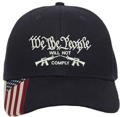 We the people will not comply BillFlag Embroidered 1Size Fits All structured Hat
