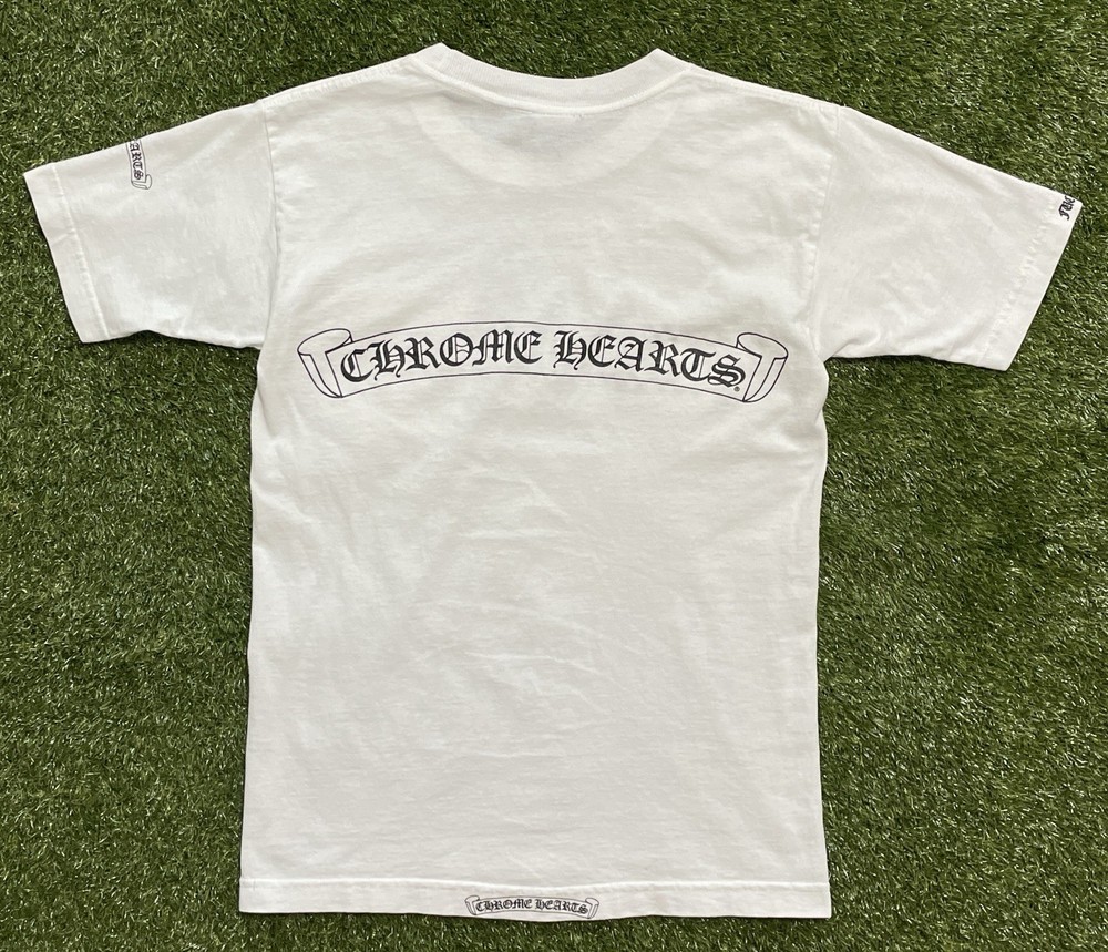 90s vintage old Chrome Hearts authentic Scroll Logo T shirt White size S
