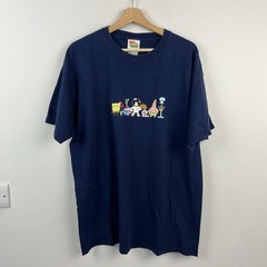 SpongeBob SquarePants T-Shirt Mens XL Navy Logo Graphic 2006 Film TV Vintage