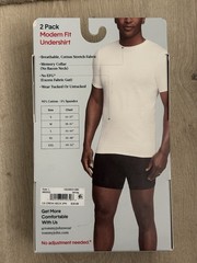 New 2pk Of Tommy John Stretch Modern Fit Undershirt White Sz Large NIB
