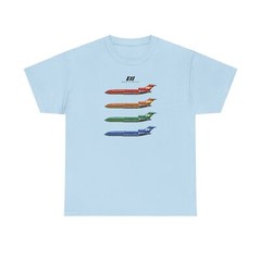 Vintage Dallas Texas Airlines Boeing 727 Flying Colors Gildan Heavy Cotton Tee