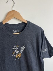 5.11 Tactical Chicken Bird T Shirt Mens Large Gray SS Military Pullover USMC SOF