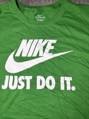 NIKE GREEN MEN’S “JUST DO IT” 100% COTTON S/S T-SHIRT SZ: 4XL 4X NWT DR0512-374