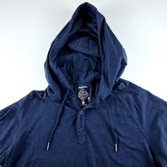 Flag & Anthem Madeflex Hooded Long Sleeve Tee Men’s Size Medium Navy Heather