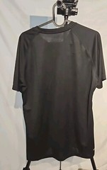 Adidas spell out Climate Large black logo Men sports shirt.