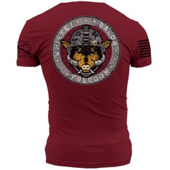 Grunt Style Whiskey Bacon Freedom T-Shirt – Cardinal