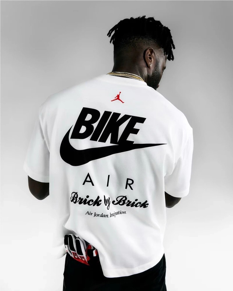 Jordan x Nigel Sylvester Bike Air Brick By Brick White T-Shirt New ✅M~XL✅NWT