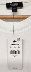 Express Pima Cotton T-Shirt Short Sleeve White Graphic Men’s Medium