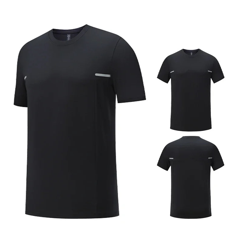 Men Sports T-shirt Fitness Short Sleeve Tee Gym Compression T Shirt Workout Casu