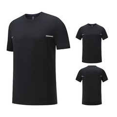 Men Sports T-shirt Fitness Short Sleeve Tee Gym Compression T Shirt Workout Casu