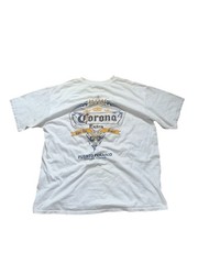 Yazbek Men’s Corona Extra Graphic Logo Crew Neck Short Sleeve T-Shirt White XL