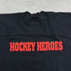 Vintage Hockey Heroes Shirt Adult Large Long Sleeve Black Sports