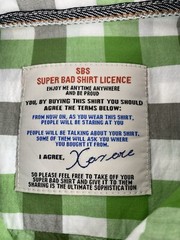 super bad shirt company men’s button down green plaid short sleeve size S small