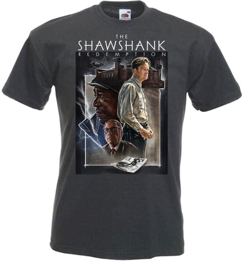 The Shawshank Redemption 9 T shirt white movie poster all sizes S-5XL